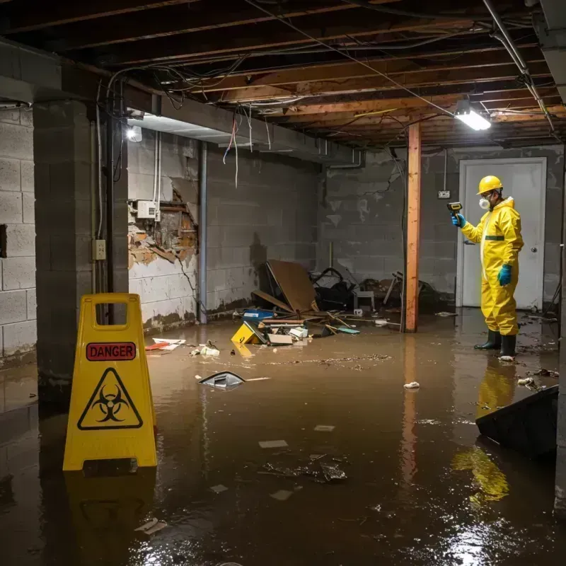 Flooded Basement Electrical Hazard in Winnebago County, IL Property