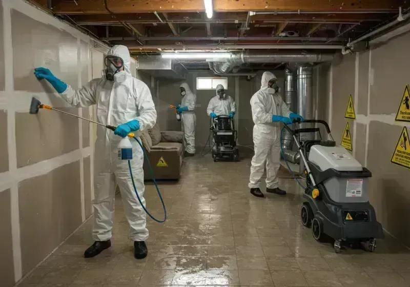 Basement Moisture Removal and Structural Drying process in Winnebago County, IL